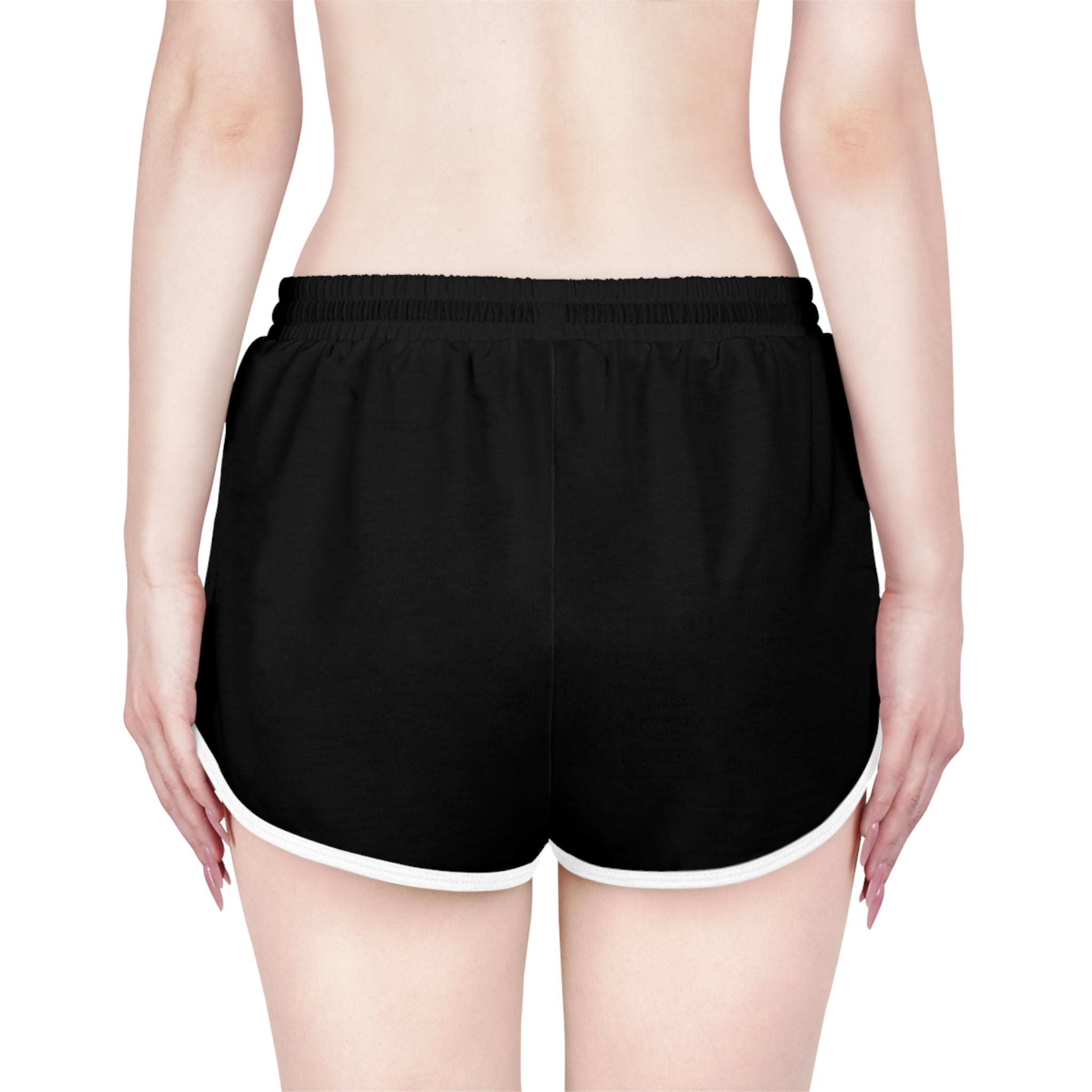 Women's Relaxed Shorts — Black Athletic Lounge Shorts with Green GV Logo