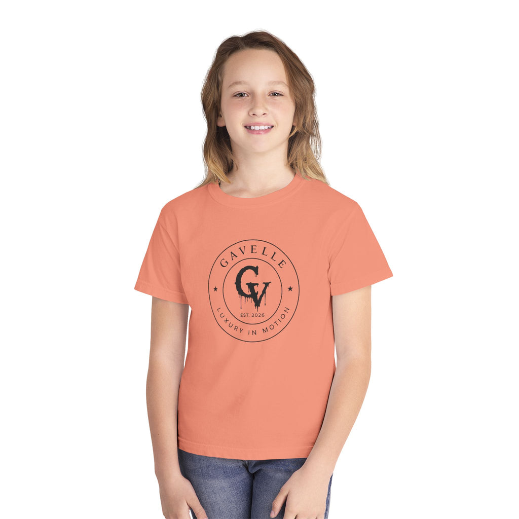 Gavelle Youth Tee — Classic Circular Logo "GV" Luxury in Motion