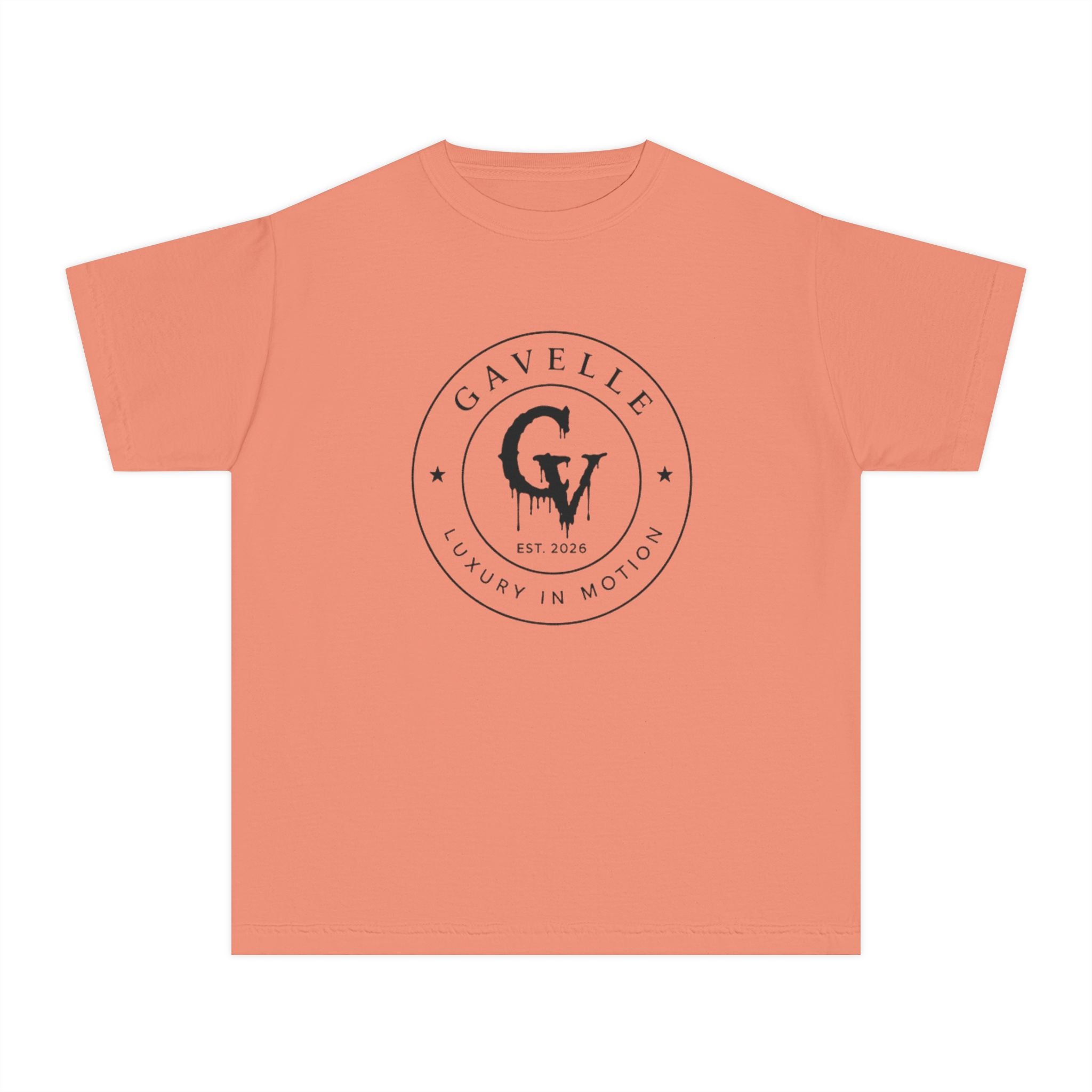 Gavelle Youth Tee — Classic Circular Logo "GV" Luxury in Motion