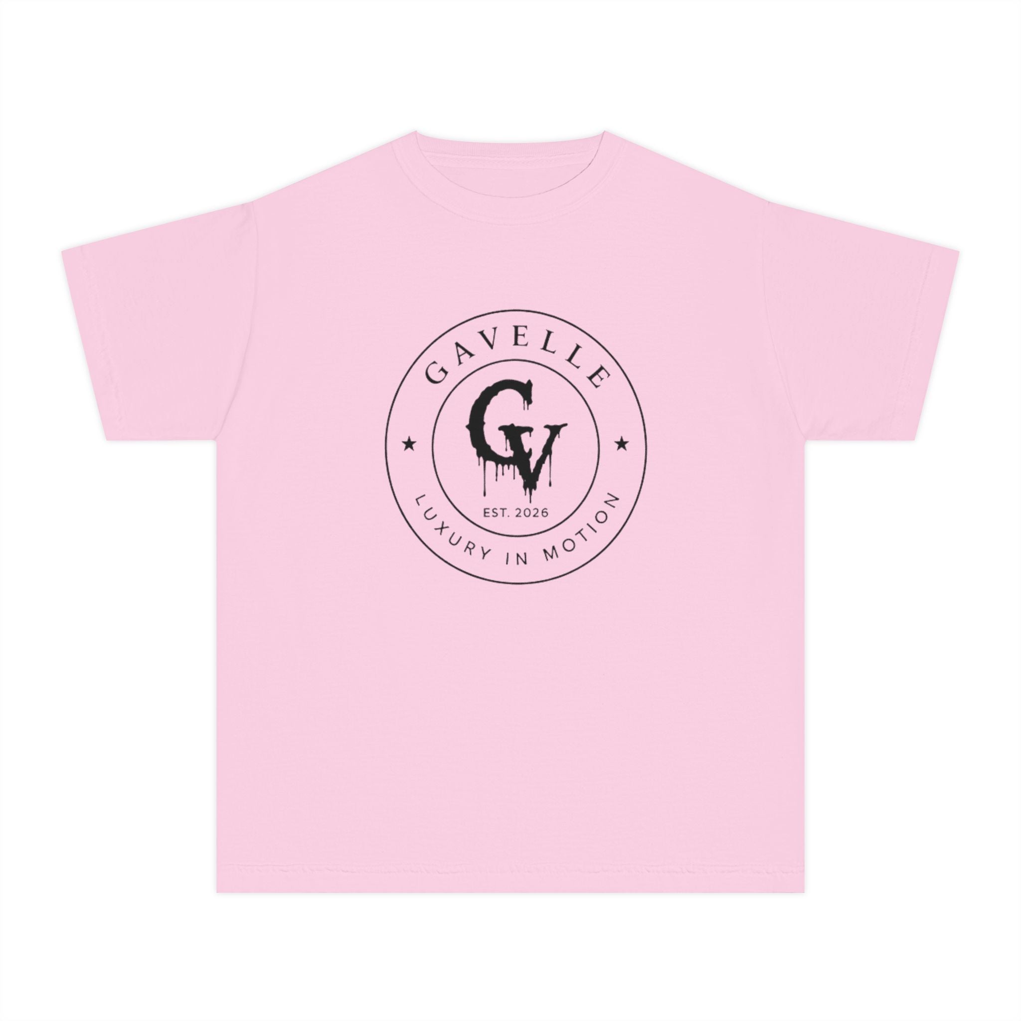 Gavelle Youth Tee — Classic Circular Logo "GV" Luxury in Motion