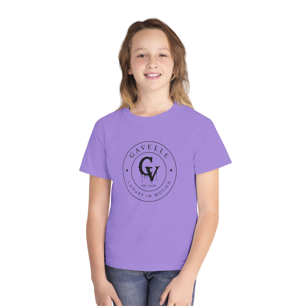 Gavelle Youth Tee — Classic Circular Logo "GV" Luxury in Motion