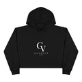 Cropped White Hoodie – Minimal CV Logo Crop Hoodie