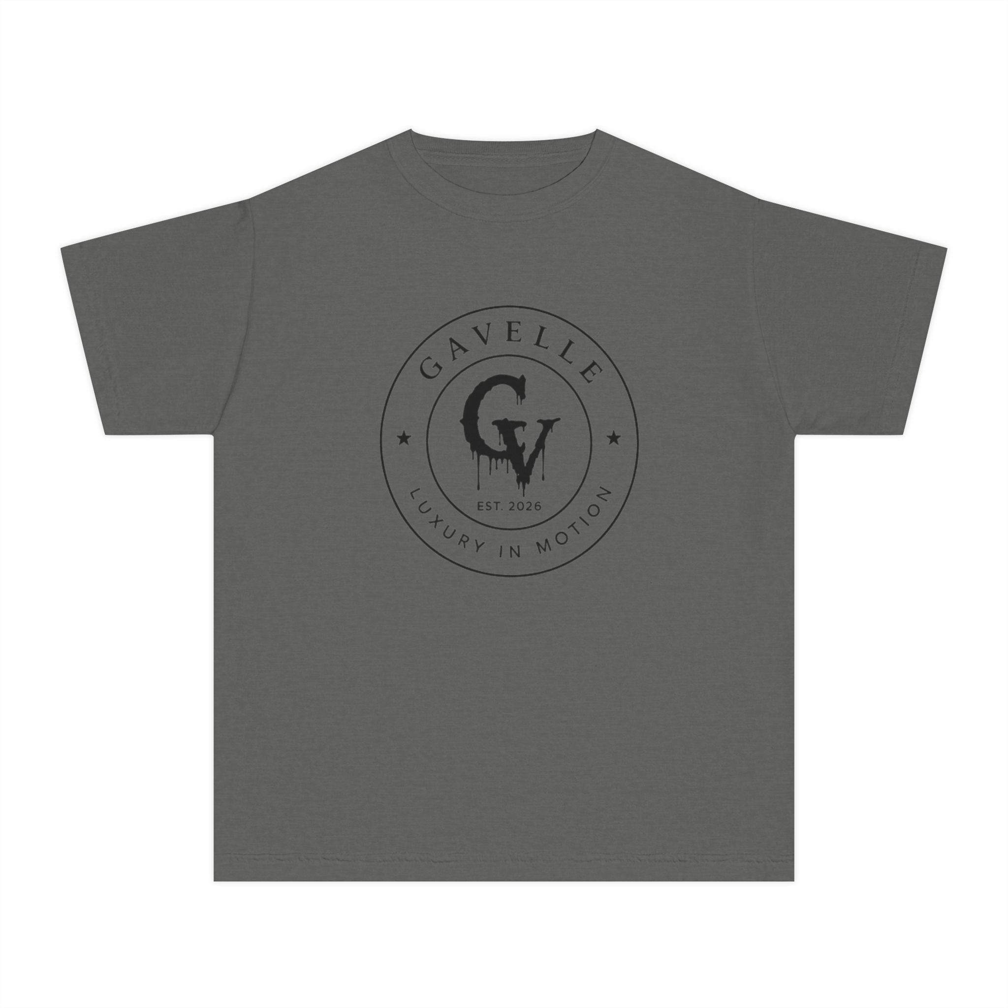 Gavelle Youth Tee — Classic Circular Logo "GV" Luxury in Motion