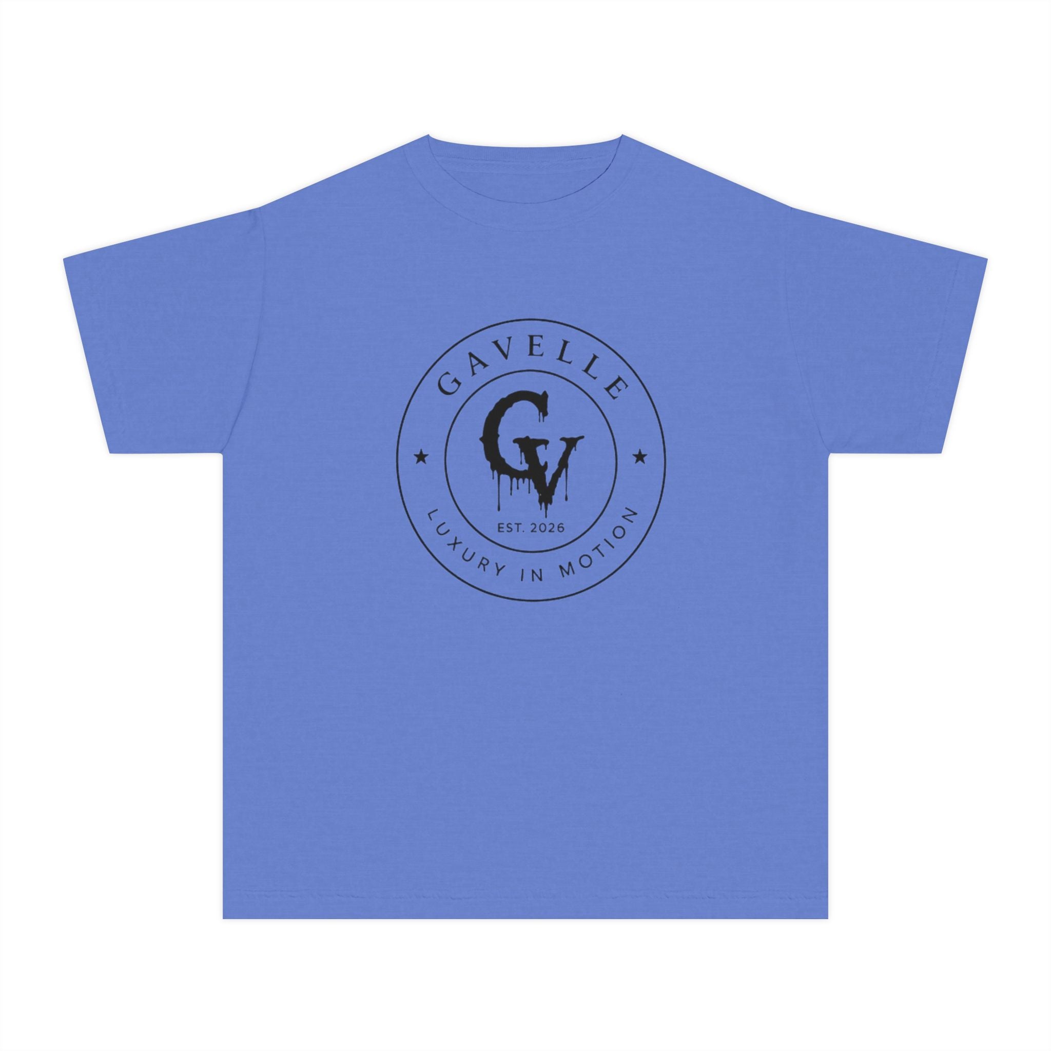 Gavelle Youth Tee — Classic Circular Logo "GV" Luxury in Motion
