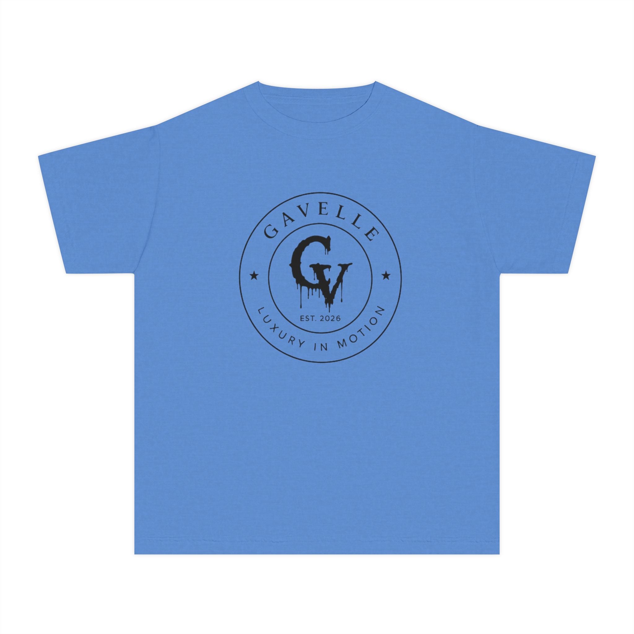 Gavelle Youth Tee — Classic Circular Logo "GV" Luxury in Motion