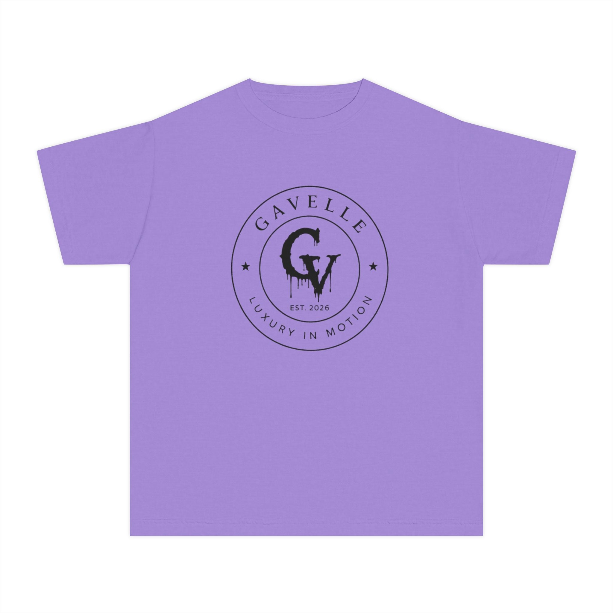 Gavelle Youth Tee — Classic Circular Logo "GV" Luxury in Motion