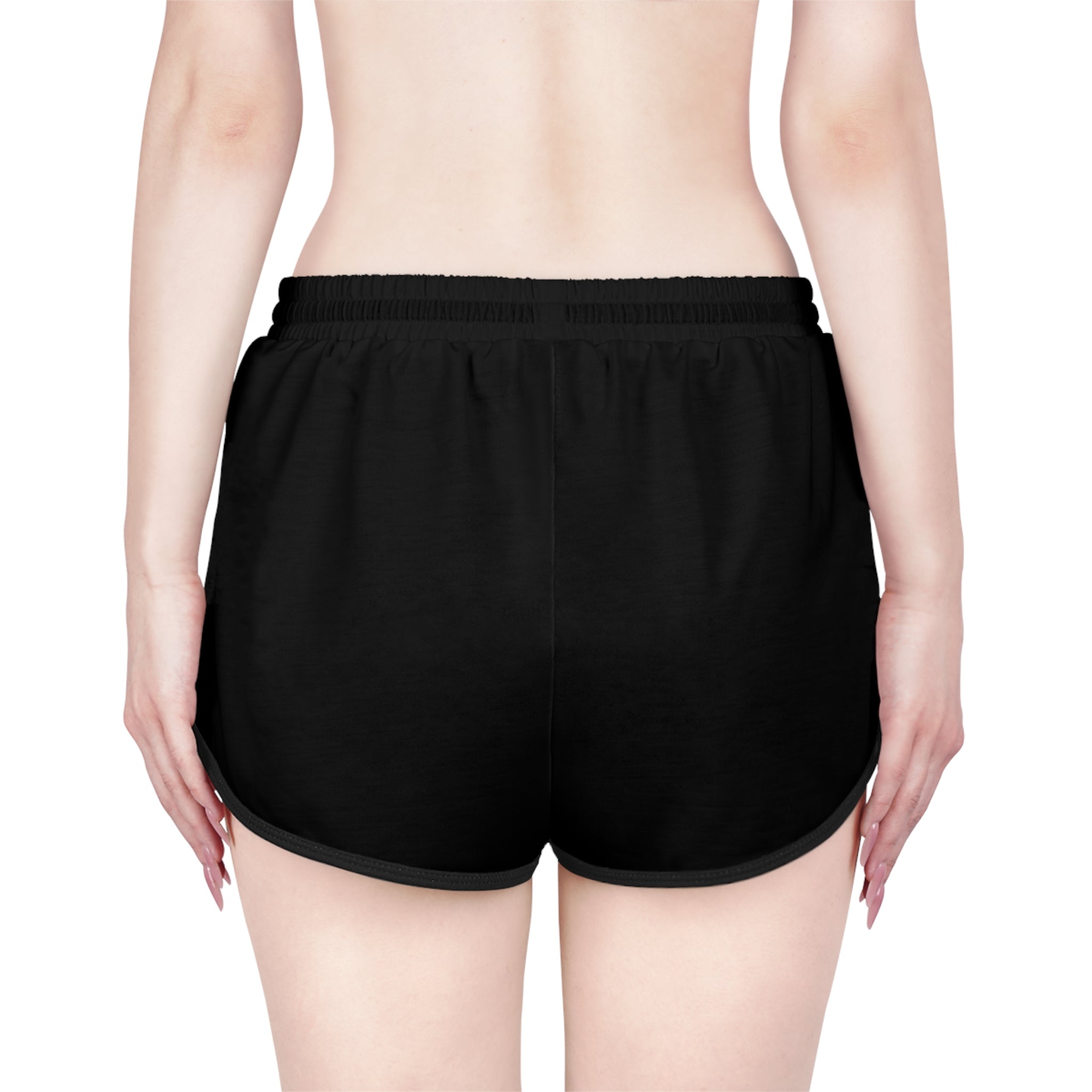 Women's Relaxed Shorts — Black Athletic Lounge Shorts with Green GV Logo