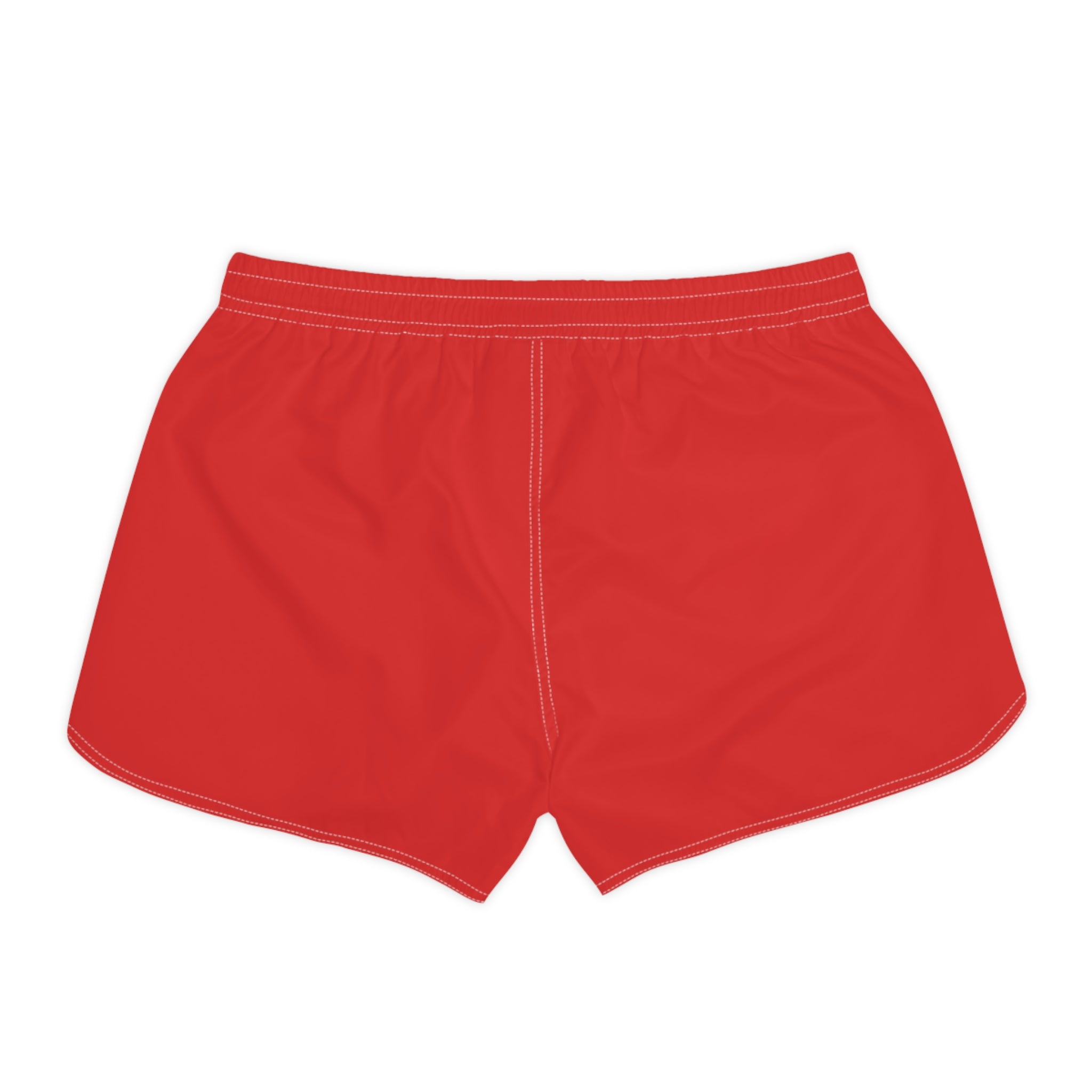 Red Casual Women's Shorts with GV Monogram