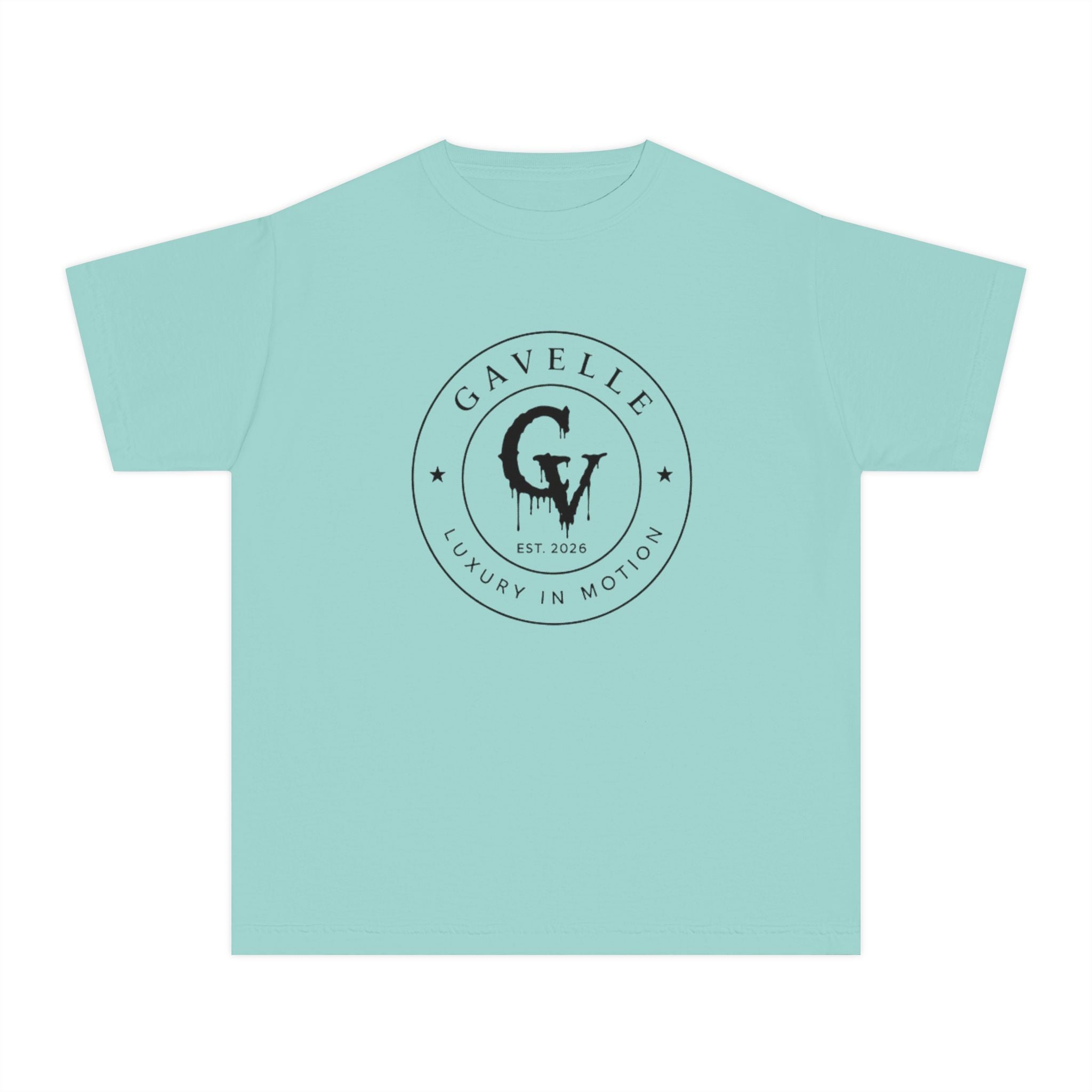 Gavelle Youth Tee — Classic Circular Logo "GV" Luxury in Motion