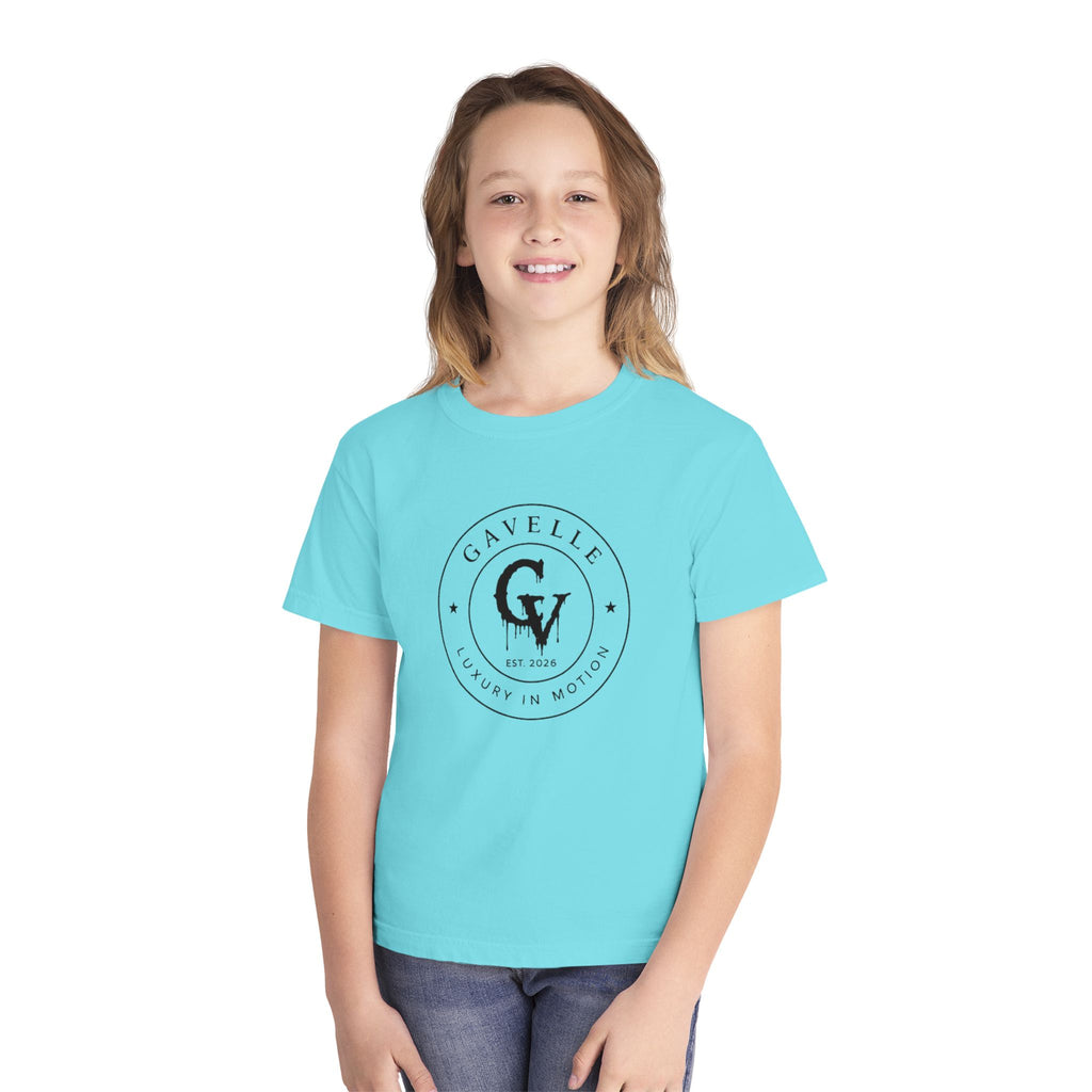 Gavelle Youth Tee — Classic Circular Logo "GV" Luxury in Motion