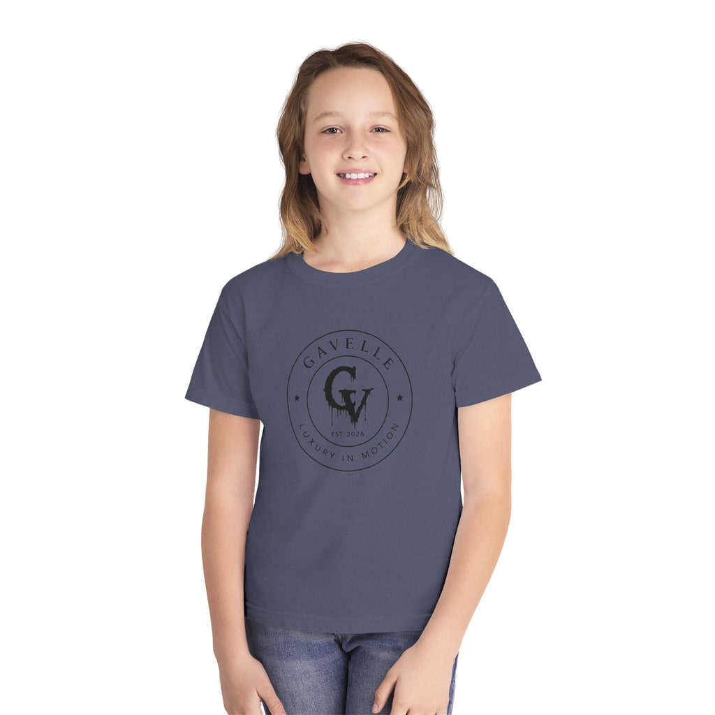 Gavelle Youth Tee — Classic Circular Logo "GV" Luxury in Motion