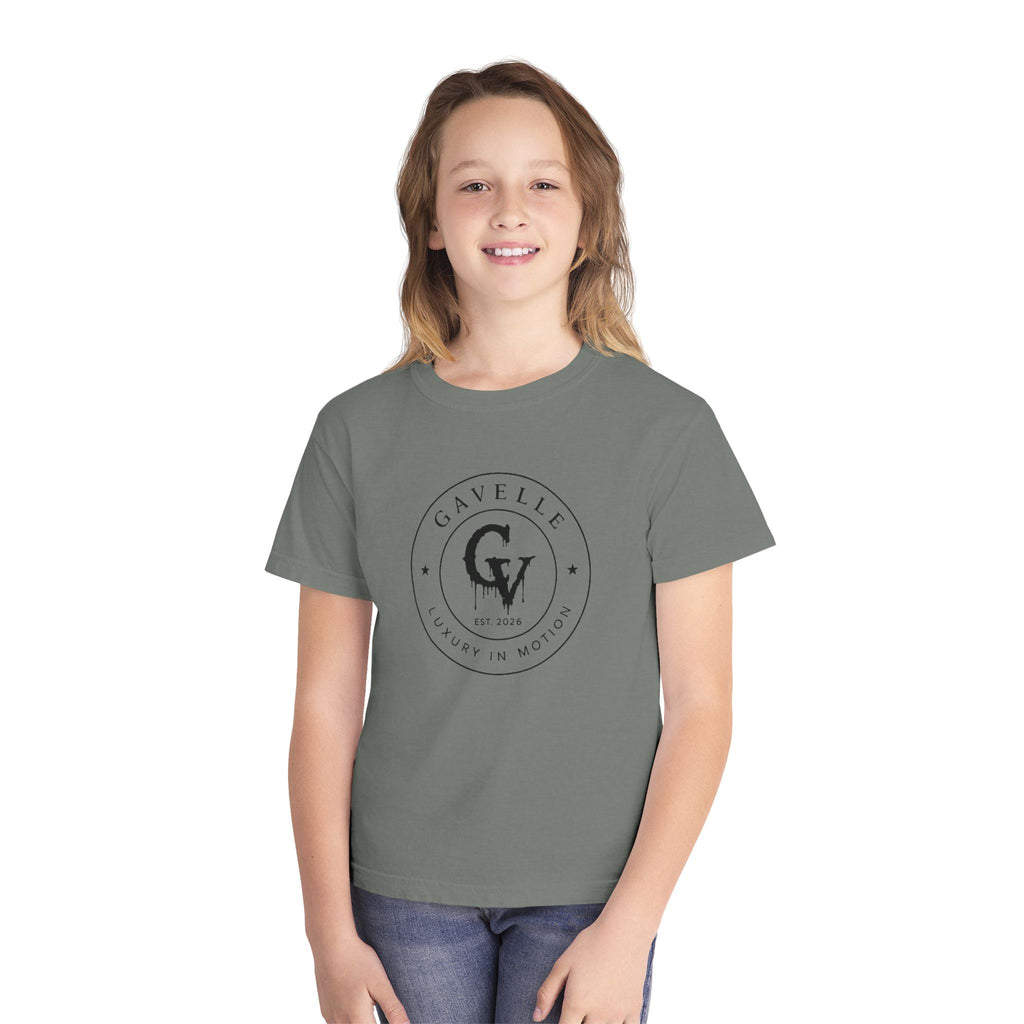 Gavelle Youth Tee — Classic Circular Logo "GV" Luxury in Motion