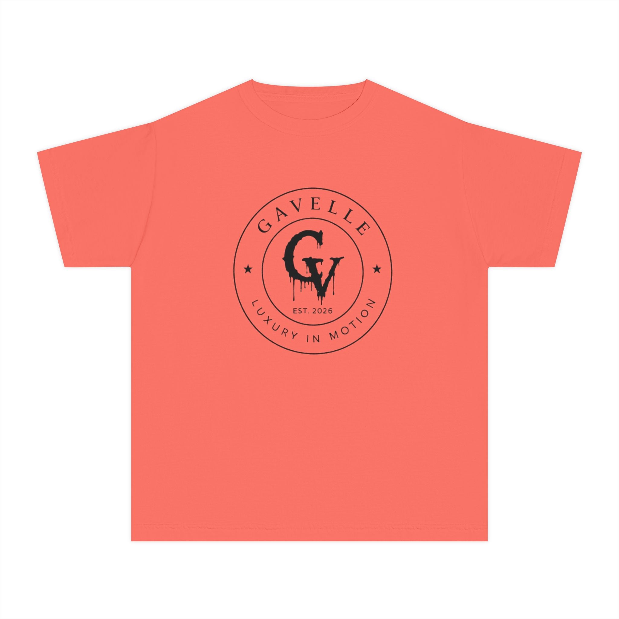 Gavelle Youth Tee — Classic Circular Logo "GV" Luxury in Motion