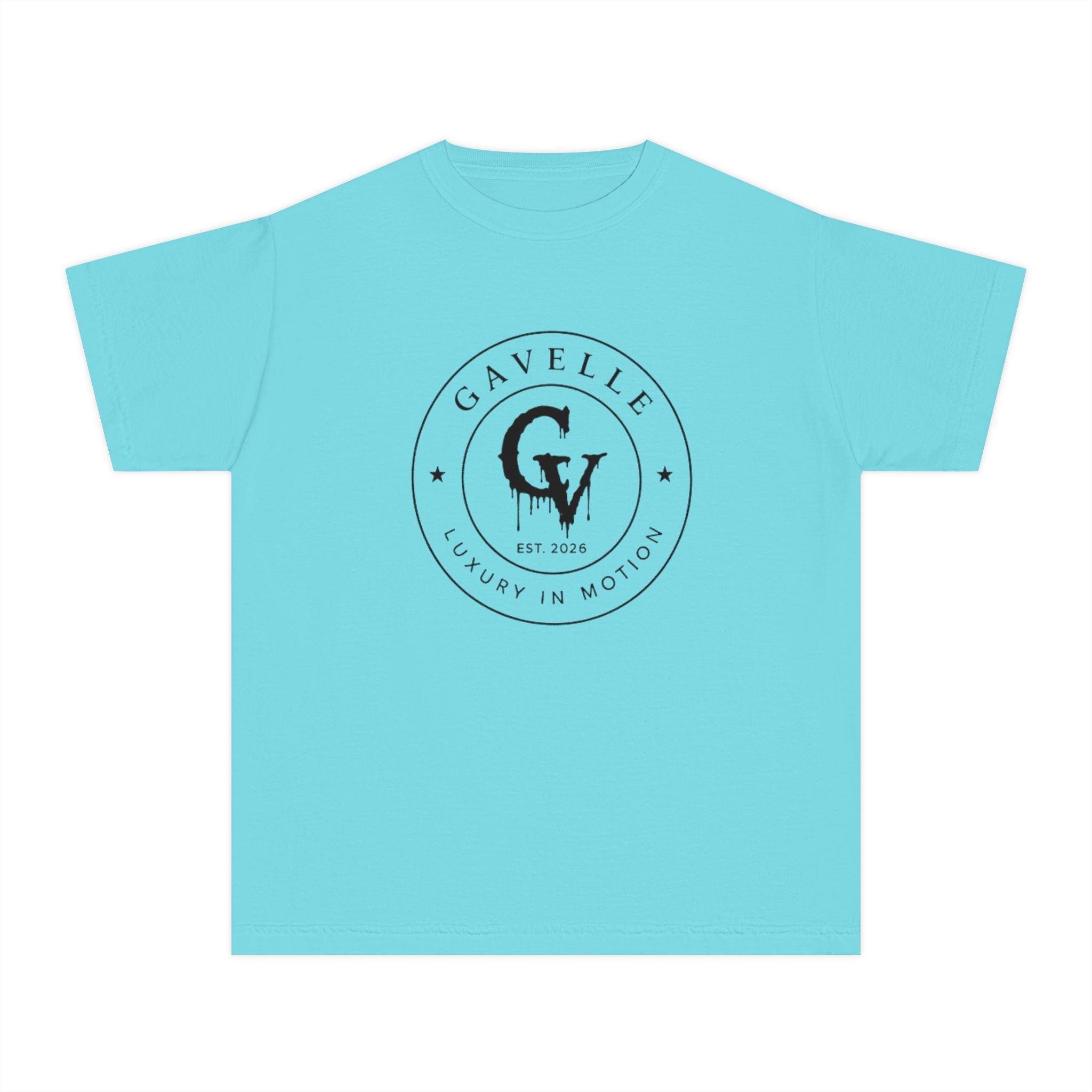 Gavelle Youth Tee — Classic Circular Logo "GV" Luxury in Motion