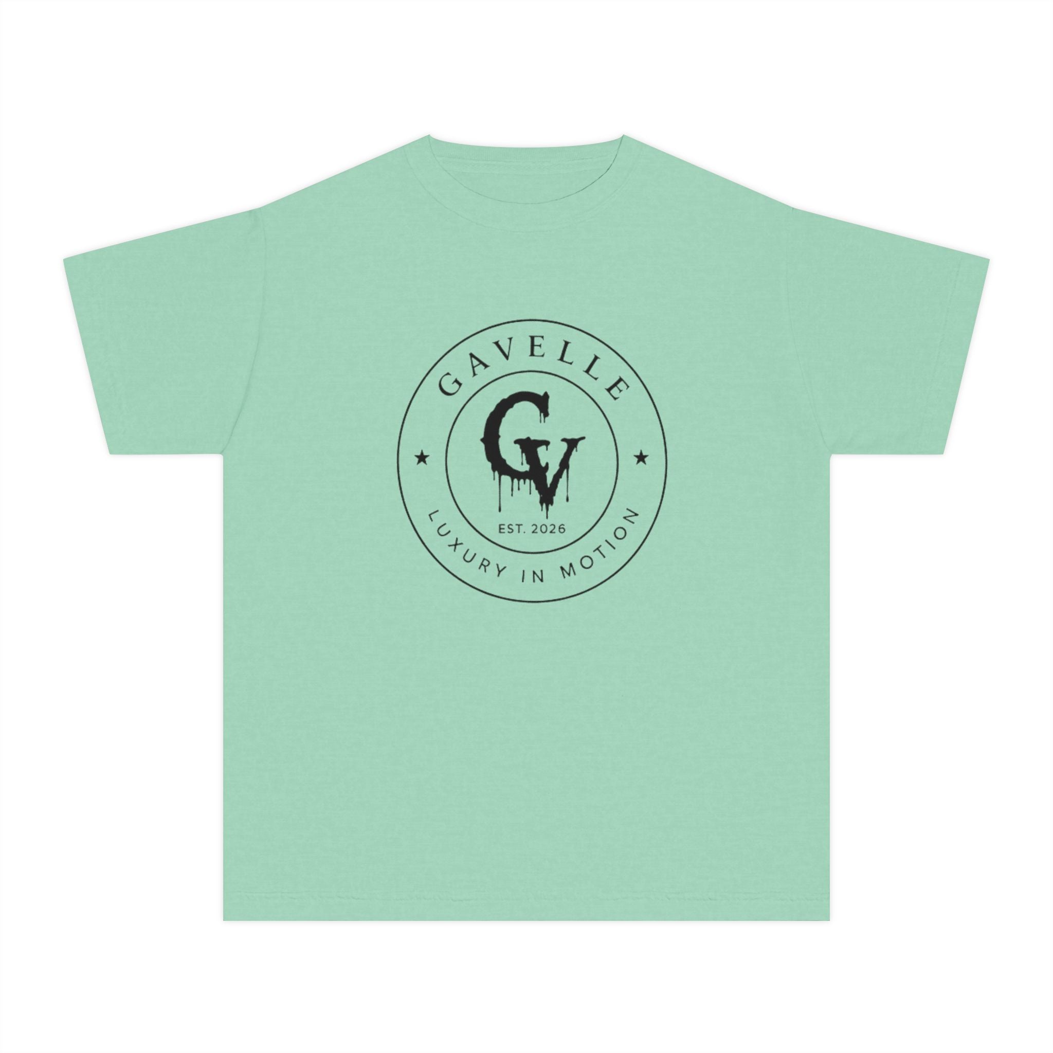 Gavelle Youth Tee — Classic Circular Logo "GV" Luxury in Motion