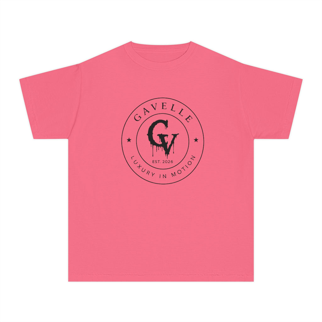 Gavelle Youth Tee — Classic Circular Logo "GV" Luxury in Motion