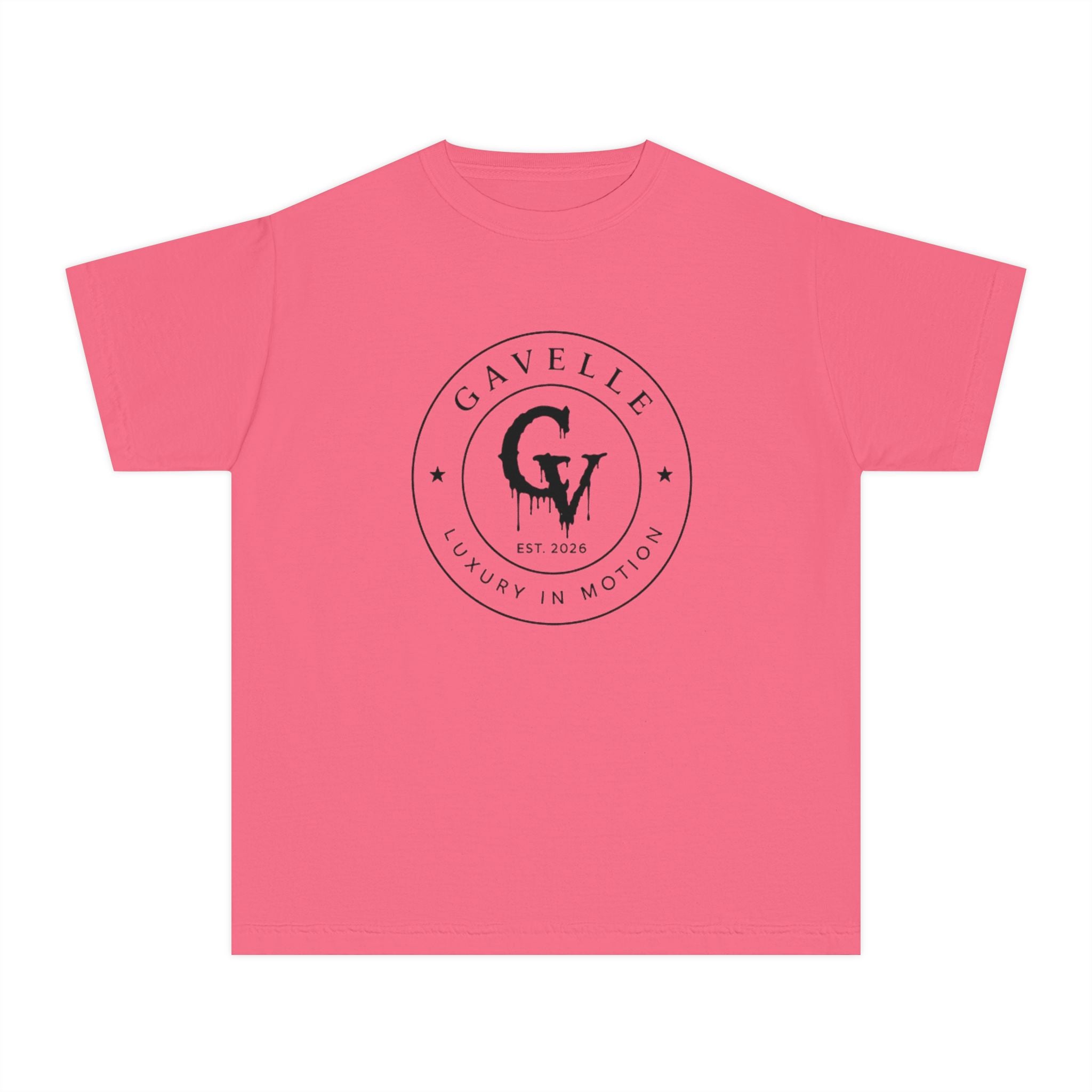 Gavelle Youth Tee — Classic Circular Logo "GV" Luxury in Motion