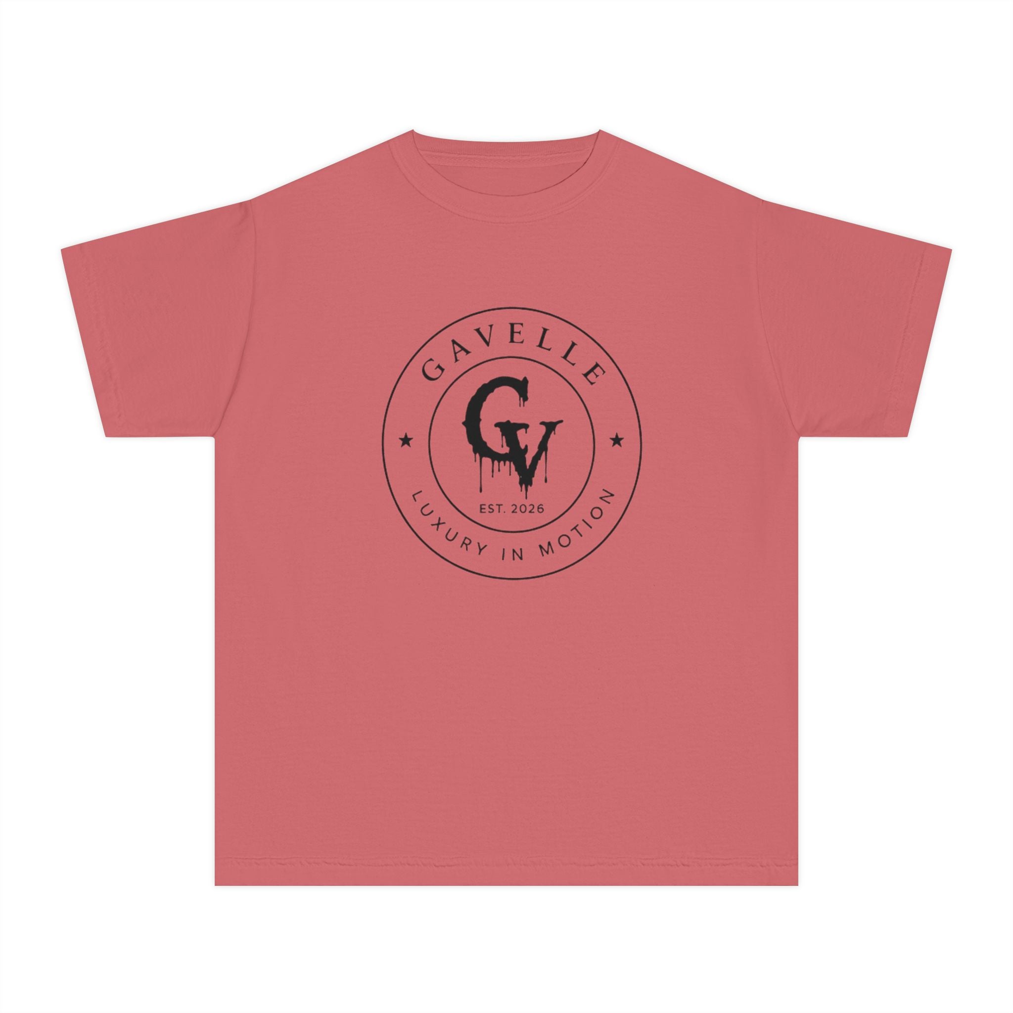 Gavelle Youth Tee — Classic Circular Logo "GV" Luxury in Motion