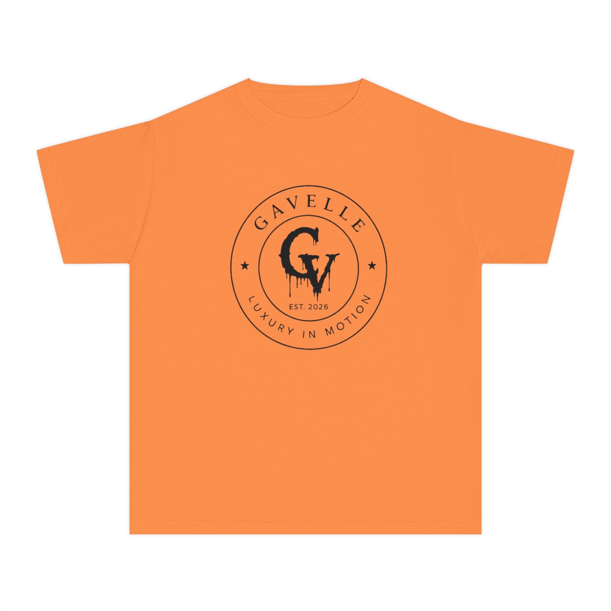 Gavelle Youth Tee — Classic Circular Logo "GV" Luxury in Motion